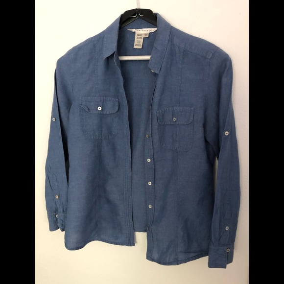 Max Studio Blue Denim shirt Size (M) - Picture 1 of 3